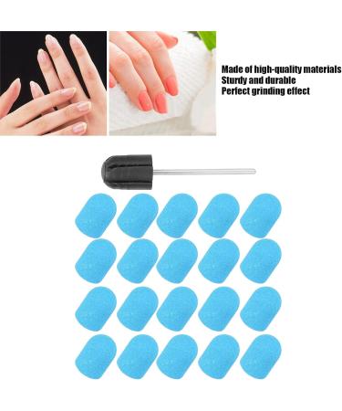Nail Sanding Drill Bit 0.5 X 0.7in Easy To Store High Strength Nail Polishing Sanding Head Fine Sandpaper with Shaft for Grinding(blue) - Buy Online on GoSupps.com