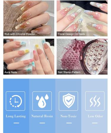 Kit D'ongle En Gel Jeu D'extension Des Ongles Easy - Kit De Poudre Purpurine Pour L' mail | Cadeaux Domicile Pour Les Filles | ponges Et Pincettes M talliques Pour La Manucure Et La P dicure Pour P - Buy Online on GoSupps.com