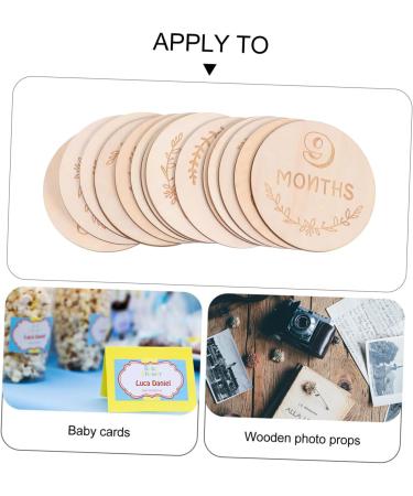 Ukcoco Baby Toys | 14-Piece Milestone Discs & Biting Toys for Newborns | Durable Wooden Baby Memory Set - Buy Online on GoSupps.com