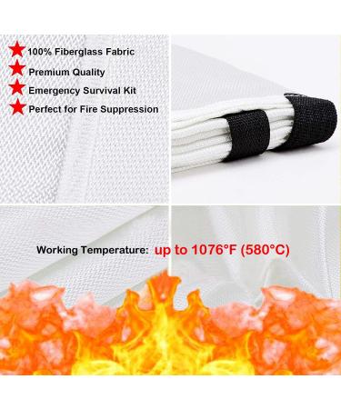 Tonyko Fiberglass Fire Blanket - Flame Retardant Protection | Heat Insulation - S (39.3x39.3 inches) - Buy Online on GoSupps.com