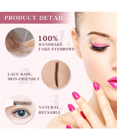 Vlasy Handmade Women's Human Hair False Eyebrows - Natural Lace Eyebrows for Lady | KS-W734-32 - Buy Online on GoSupps.com
