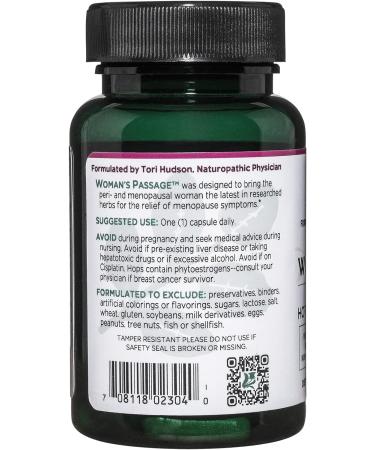 Vitanica Woman's Passage Menopause Support 30 Vegetarian Capsules - Buy Online on GoSupps.com