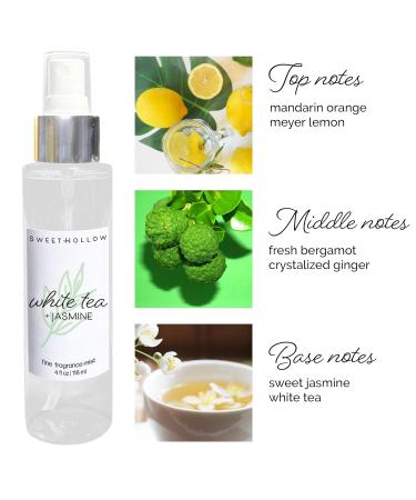 SweetHollow White Tea + Jasmine Fine Fragrance Mist Citrus Floral Scented Perfume Body Spray with Clean Ingredients Infused with Essential Oil - Buy Online on GoSupps.com