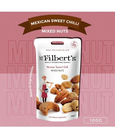 Mr Filberts Nuts 100g Picks N Mix - Choose From Pouch with 12 Flavours - Peruvian Pink Simply Sea Salt Somerset Applewood Smoked Dry Roasted Spring Wild Garlic and Many more - Pack of 6 100 g (Pack of 6) - Buy Online on GoSupps.com
