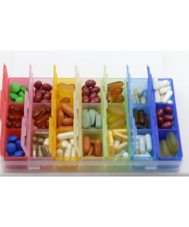 Weekly Pill Organizer Box | 7-Day Medicine & Vitamin Organizer with AM/PM Compartments - Ideal for Daily Reminders - Buy Online on GoSupps.com