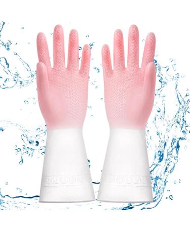 Rubber Gloves - Dishwashing Cleaning Gloves - Waterproof Rubber Dishwashing Gloves for Dishwashing Household Chores and Gardening Dudok