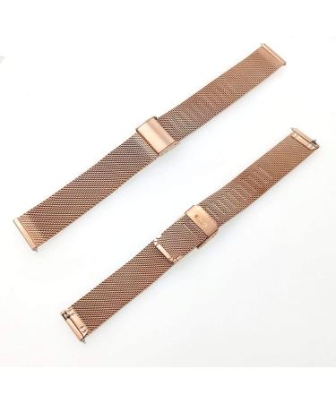 Abanen 18mm Stainless Steel Watch Band for Garmin & Fossil Women's Gen 6/5E - Rose Gold - Buy Online on GoSupps.com