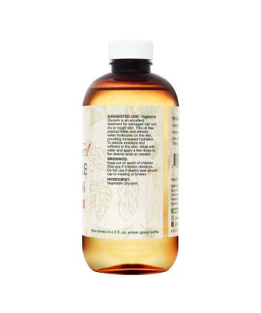De La Cruz 100% Pure Vegetable Glycerin - 8 fl oz | USP Grade for Hair, Skin & DIY Projects - Buy Online on GoSupps.com