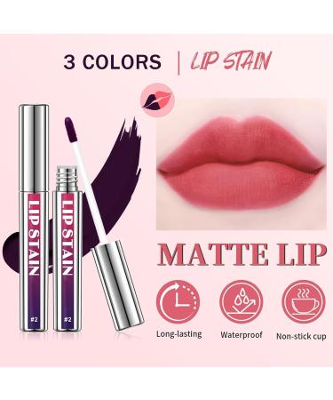 3 Couleurs Crayon a Levre Lip Stain Peel Off Peel Off Lip Stain Crayon L vres Tattoo Imperm able Longue Dur e et Pigment Peel Off Lip Tint Stain Rose - Buy Online on GoSupps.com