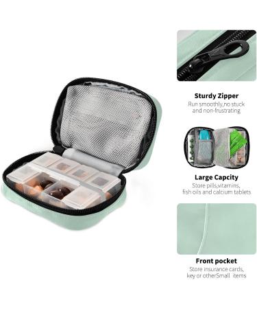 Shop Naanle 7-Day Pill Organizer Bag - Portable Weekly Vitamin Case Light Green | Compact Travel Pill Box for Supplements - Buy Online on GoSupps.com
