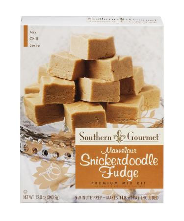 Southern Gourmet Fudge, Snickerdoodle, 12 Ounce Box, brown Snickerdoodle 4.75 Ounce (Pack of 1)