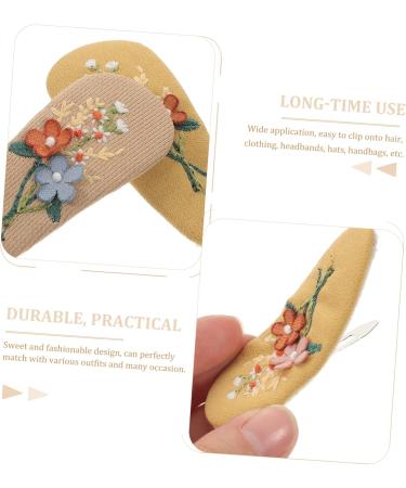 FOMIYES 2 Pairs Hairpin Hair Barrettes Clip Flower Hair Accessories No Slip Fabric Hair Clip Baby Hair Pin Kid Hair Accessories Dance Accessories for Girls Toddler Little Girl Cloth Button - Buy Online on GoSupps.com