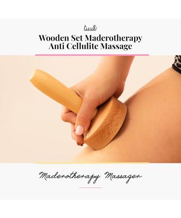 Tuuli Accessories Maderotherapy Wood Set - Massager for Cellulite & Lymphatic Drainage | Swedish Cup & Roller - Buy Online on GoSupps.com