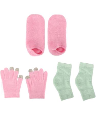 Qukaim Moisturizing Gloves Socks Set Moisturizing Hand Gloves & Foot Care Socks Set Reusable Gel Touch Screen Spa Gloves with Elbow Cover - Buy Online on GoSupps.com