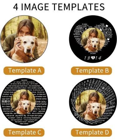 Personalized Projection Photo Necklace | Custom Pet Paw Pendant | Tailor-Made Titanium Steel Gifts for Dog & Cat Memories - Buy Online on GoSupps.com