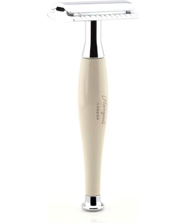 Haryali London Luxury Men's Razor Set | Double-Sided Razor Brush Stand & Bowl - Ivory Color - Buy Online on GoSupps.com