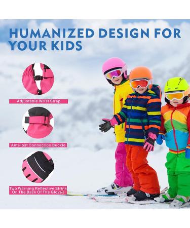 BQA Kids Ski Gloves | Waterproof Winter Snowboard Snow Gloves for Boys & Girls - Red, Medium - Buy Online on GoSupps.com