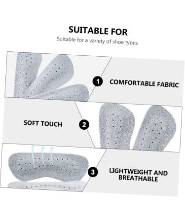9 Pairs Anti-Wear Foot Stickers - Wear-Resistant Anti-Slip Heel Pads for High Heels | Cow Leather Cushion & Rear Heel Sticker - Grey - Buy Online on GoSupps.com