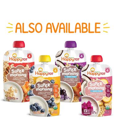 HAPPYTOT Organics Super Foods Stage 4 Pears Bananas Sweet Potatoes Pumpkin + Chia 4.22oz Pouch (Pack of 16) - Buy Online on GoSupps.com