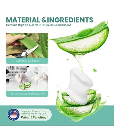 Welnove Upgraded Gel Toe Separators - 8-Pack Aloe Vera Silicone Spacers for Overlapping Toes & Bunion Relief - Multi-Size Clear for Men & Women - Buy Online on GoSupps.com