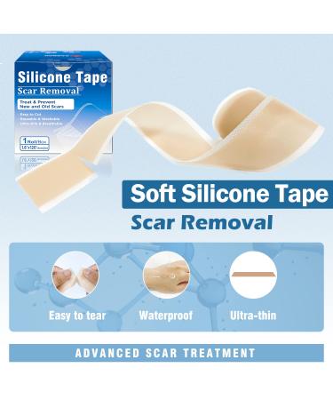 Carbou Medical Silicone Scar Tape 1.6x120 | Painless Scar Removal for C-Section, Surgery, Acne & Keloid - Buy Online on GoSupps.com