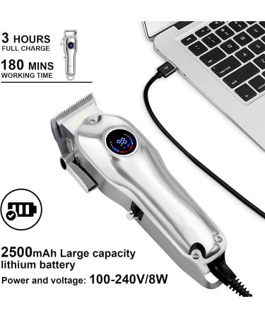 Gabrella Men s Hair Clipper Beard Trimmer Hair Trimmer Shaver for Men Professional Barber Clippers Waterproof Cordless Hair Trimmer Rechargeable Trimmer Male Grooming Set Colorful Guide Combs Sliver - Buy Online on GoSupps.com