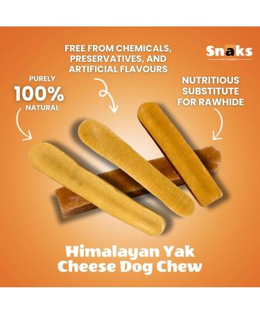 Snaks Yak Cheese Dog Chew - Cheese Bones & Long Lasting Dental Treats for Aggressive Chewers - Keeps Dogs Busy & Improves Oral Health - Rawhide-Free - Pack of 2 Jumbo (Approx. 320g-340g Per Pack) Jumbo Pack of 2 - Buy Online on GoSupps.com