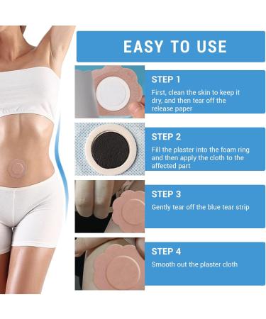 NAFJYR 100 Pcs Castor Oil Belly Button Patch Portable No Wash Disposable Castor Oil Patches Beige (Oil Not Included) - Buy Online on GoSupps.com