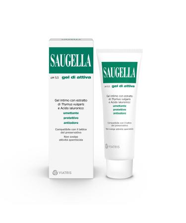 Saugella Attiva Gel Intimo con Acido ialuronico e Timo per un'azione umettante e antiodore 30ml