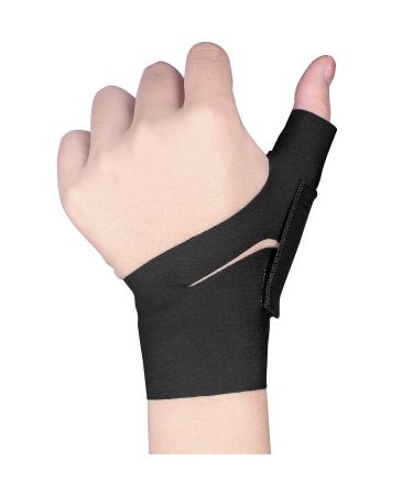 YUNYILAN Thumb Wrist Brace Compression Sleeve for Arthritis Pain Relief Protector Support Sport Carpal Tunnel Support Elastic Wrist Support Brace for Men and Women (Black - Right)