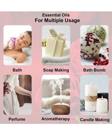 100% Pure Rose Essential Oil for Skin - 10ml Therapeutic Grade Aromatherapy Oil for Diffuser, Soap & Candle Making - Buy Online on GoSupps.com