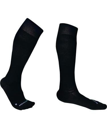 HOYISOX Plus Size Compression Socks 20-30 mmHg | Wide Calf XX-Large | Cotton Blend | Comfortable Black - Buy Online on GoSupps.com