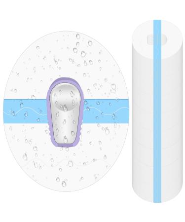 100 Pieces Shower Waterproof Patch Transparent Waterproof Adhesive Patch Compatible with G6 Overpatch Transparent Stickers Long Lasting Sweat-Proof Continuous Glucose Monitor Protection (Blue)