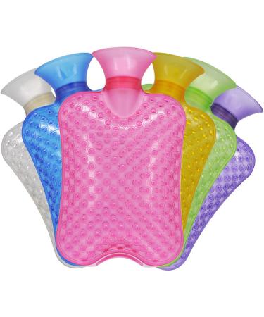 WSLCN 1000ML Hot Water Bottle with Velvet Cover - Transparent Non-Slip Explosion-Proof (Blue) | International Shipping Available - Buy Online on GoSupps.com