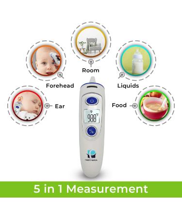 Paryvara Digital Forehead and Ear Thermometer - Instant Readings for Baby, Infant, Toddler, and Adults - FDA Approved - Blue - Buy Online on GoSupps.com