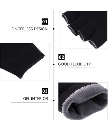 Healeved 2 Pairs Half Finger Moisturizing Gloves Dry Hand Glove Thermal Gloves Half Finger Gloves Sleeping Gloves Moisturizing Gel Gloves Fingerless Women's Touch Screen 95% Cotton Apparel - Buy Online on GoSupps.com