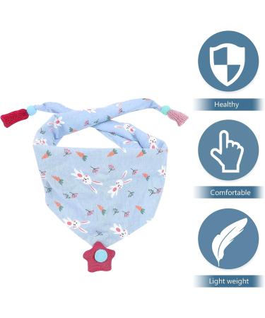 Winter Scarf Cotton Baby Bandana Drool Bib - Sky-blue | Infant Feeding Towel Protector for Teething and Drooling Babies - Buy Online on GoSupps.com