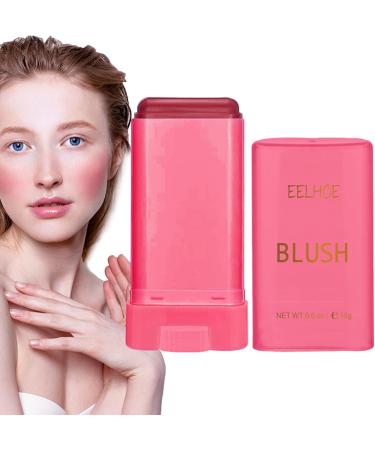 Travel Face Cream Blusher Stick - Creamy Makeup Solid Moisturizing Stick Cheeks Blusher - Cheeks Blusher Creamy Makeup Cheeks Blusher Beauty Blusher for Face Fanelod Red - Buy Online on GoSupps.com