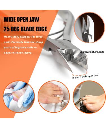LePinko Professional Toenail Clippers - Heavy Duty Ingrown Toenail Tools for Men Women & Seniors | Best Podiatrist Nail Cutter for Thick Nails - Buy Online on GoSupps.com
