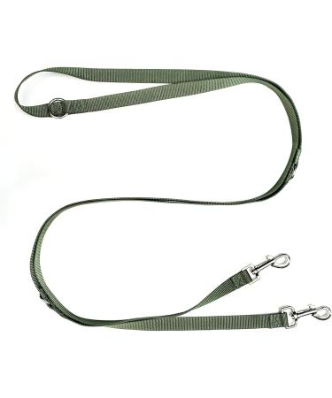 Leitegr n 3m Hundeleine f r mittelgro e Hunde | Verstellbare Nylon-Leine mit 2 Karabinern | Leicht & Robust - Modell Kenmare in Olivgr n - Buy Online on GoSupps.com