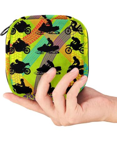 All-Terrain Motorcycle Riders Sanitary Napkin Storage Bag | Portable Menstrual Cup Pocket with Zipper - Optimal for Sport Travel - Buy Online on GoSupps.com