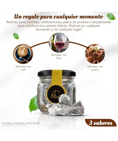 CHAMBALL 15 Chocolate Truffles with: Champagne Whiskey and Pedro Ximenez Ideal to taste and to offer - Box of Artisanal Belgian Chocolates - Assortment of Premium Chocolates of Belgian Origin - Buy Online on GoSupps.com