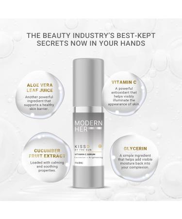 Buy ModernHer KISSD Vitamin C Serum - Brightening Anti-Aging Formula with Cucumber Extract & Peptides for Even Skin Tone - 1oz - Buy Online on GoSupps.com