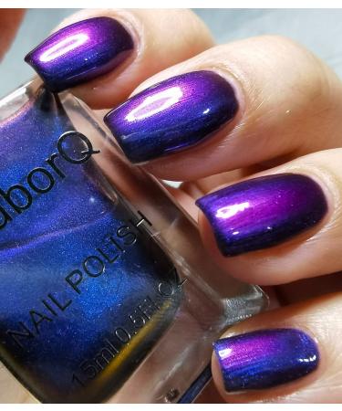 DouborQ Sparkling Chrome Nail Polish 15ml/0.52Fl Oz Holographic Chameleon Nail Polish Long-lasting Shimmer and Iridescent Effect