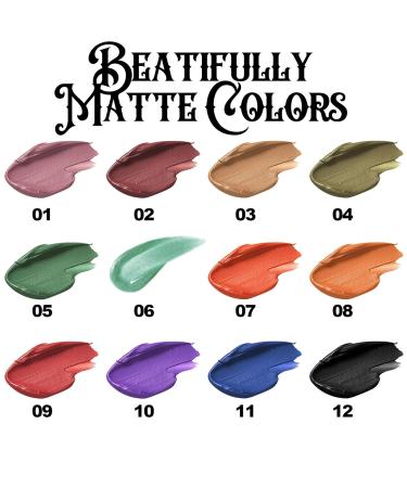 4Pcs Matte Liquid Lipstick Set - Dark Red Purple Blue Black | Long Lasting Waterproof Lip Stain Gift Set for Women - Buy Online on GoSupps.com