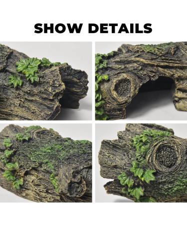 Fazhongfa Aquarium Decorations - Artificial Hollow Tree Trunk Resin Cave for Betta Fish & Reptiles | Small & Medium Aquariums - Buy Online on GoSupps.com