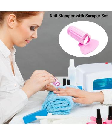 Meying Nail Stamp Set - Dual Head Silicone Stamping Tool for French Manicure & Nail Art - Includes Scraper - DIY Nail Design - Buy Online on GoSupps.com