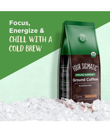 Four Sigmatic Immune Support Ground Coffee | Vitamin D & Chaga Mushrooms | Medium Roast 12 oz - Buy Online on GoSupps.com