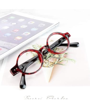 VisionGlobal 5 Pairs Reading Glasses - Blue Light Blocking Oval Frame (Red 3.50x Magnification) for Men & Women - International Shipping Available - Buy Online on GoSupps.com