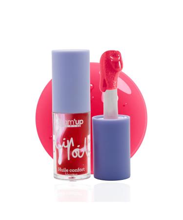 Glam'Up Paris - Lip Oil - High Shine Hydrating Plumping Lip Oil - Lip Oil - Moisturizing and Plumping - Non-Sticky Finish - Ultra Glossy Lips - Extra Large Applicator - Cherry
